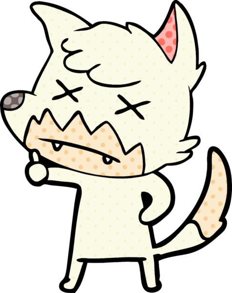 Bir insan tarafından çizilmiş ölü tilki çizgi filmi