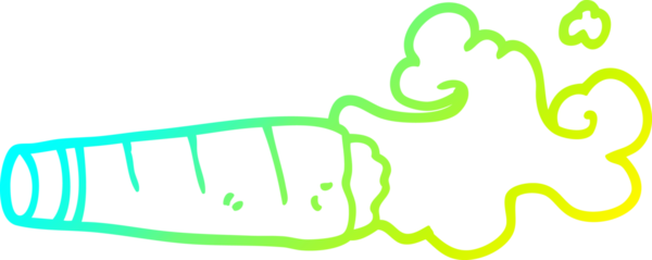 Bir insan tarafından çizilmiş puro içen bir çizgi film çizimi.