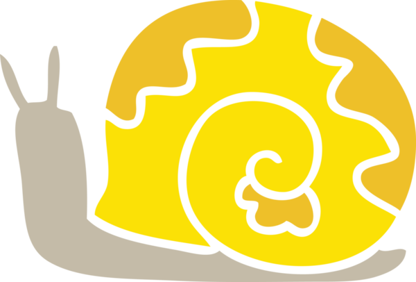 Bir insan tarafından çizilmiş garip bir çizgi film salyangozu.