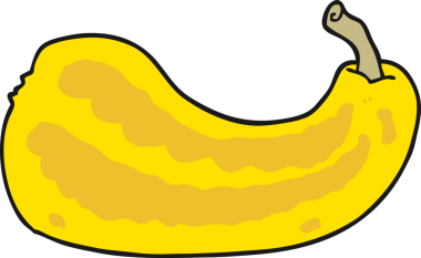 Bir insan tarafından çizilmiş çizgi film kabağı.