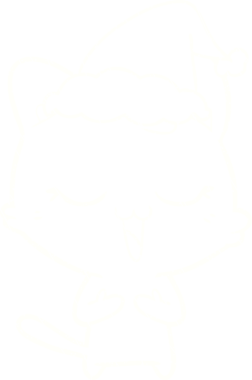 Bir insan tarafından çizilen Noel Kedisi Tebeşiri