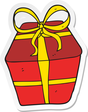 Bir insan tarafından çizilmiş karikatür çıkartması.