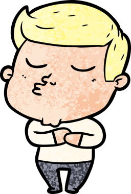 Bir insan tarafından çizilmiş karikatür mankeni adam.