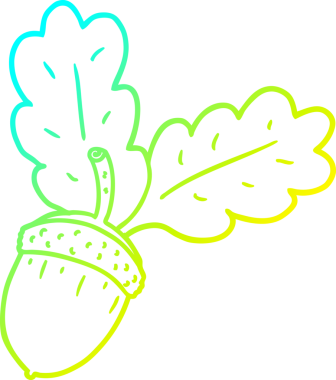 Bir insan tarafından çizilmiş bir palamut karikatürü.