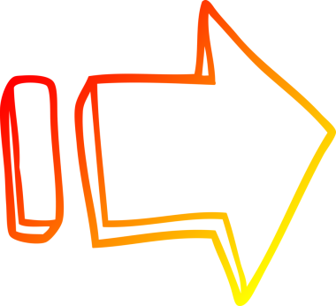 Bir insan tarafından çizilmiş bir çizgi filmin sıcak gradyan çizimi