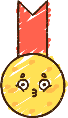 Bir insan tarafından çizilen Altın Madalya Tebeşiri