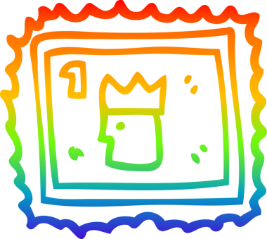 gökkuşağı gradyan çizgi çizimi bir insan tarafından çizilmiş kraliyet yüzü