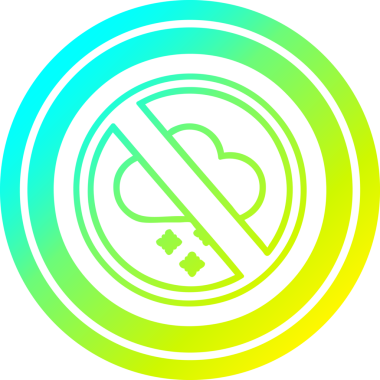 Bir insan tarafından çizilmiş soğuk hava dairesel simgesi yok