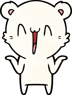 Bir insan tarafından çizilmiş kutup ayısı karikatürü