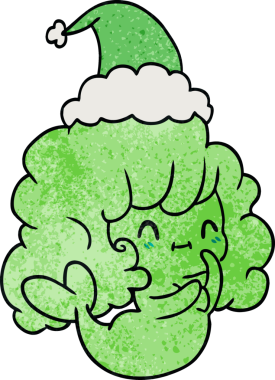 Bir insan tarafından çizilmiş kawai hayaletinin el yapımı bir karikatürü.