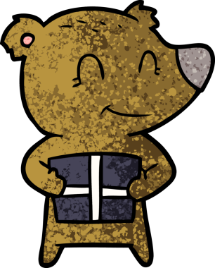 Bir insan tarafından çizilmiş ayı karikatürü çizicisi