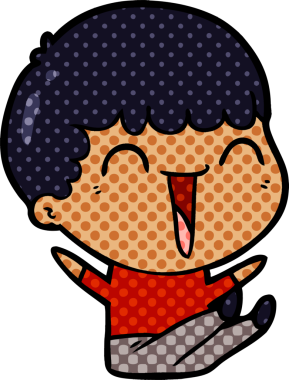 Bir insan tarafından çizilmiş mutlu bir adam.