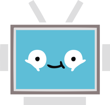 Bir insan tarafından çizilmiş robot kafasının düz renkli retro karikatürü