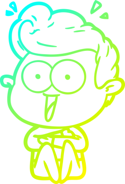 Bir insan tarafından çizilmiş bir çizgi film karakteri çizimi.