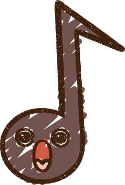 Bir insan tarafından çizilen Müzik Notu Tebeşiri