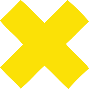 Bir insan tarafından çizilmiş bir çarpma sembolünün düz renk retro karikatürü