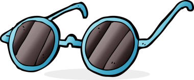 bir insan tarafından çizilmiş güneş gözlüğü.