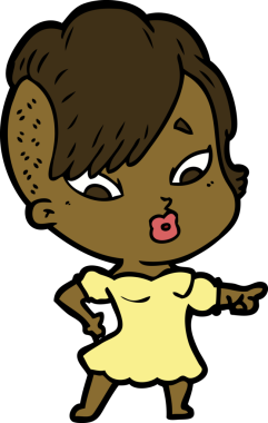 Bir insan tarafından çizilmiş bir karikatür.