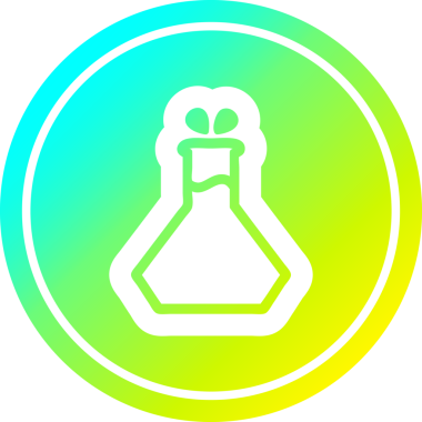 Havalı gradyan bir insan tarafından çizilmiş dairesel bir bilim deneyi simgesi