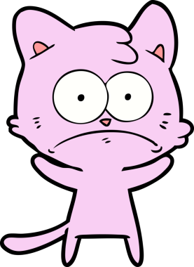 bir insan tarafından çizilmiş sinirli bir kedi.