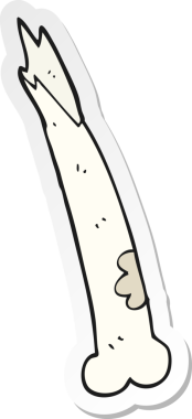 Bir insan tarafından çizilmiş kırık kemik etiketi.