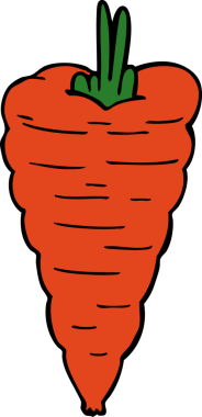 Bir insan tarafından çizilmiş havuç.