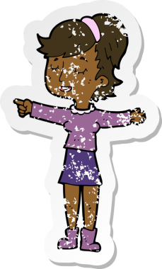 Bir insan tarafından çizilmiş mutlu bir karikatürün gerilimli çıkartması.