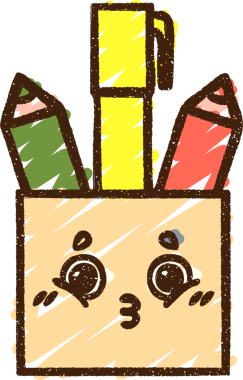 Bir insan tarafından çizilen Sanat Malzemeleri Tebeşiri