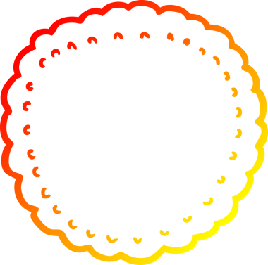 Bir insan tarafından çizilmiş bir bisküvinin sıcak çizgi çizimi