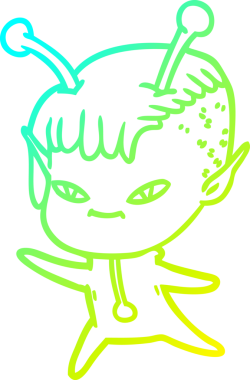 Bir insan tarafından çizilmiş, soğuk bir çizgi roman çizimi.