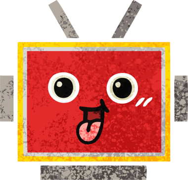 Bir insan tarafından çizilmiş robot kafasının retro çizim tarzı karikatürü