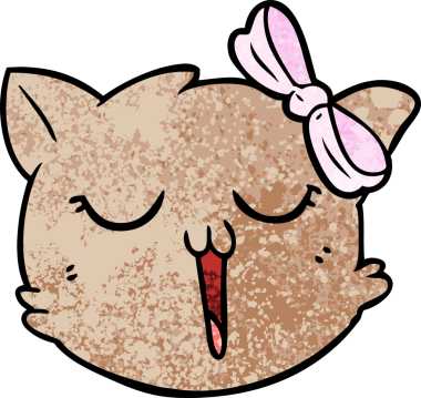 bir insan tarafından çizilmiş kedi yüzü.