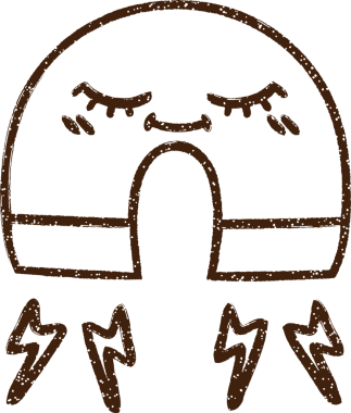 Bir insan tarafından çizilmiş mıknatıs kömürü