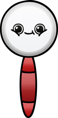 Bir insan tarafından çizilmiş bir büyüteçin gölgelenmiş karikatürü