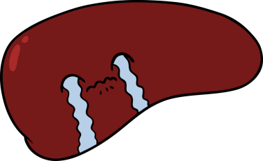 Bir insan tarafından çizilmiş karaciğer ağlaması.
