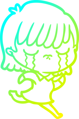 Bir insan tarafından çizilmiş ağlayan bir karikatür çizimi.