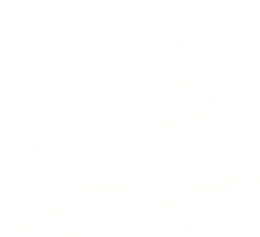 Bir insan tarafından çizilen Noel Kedisi Tebeşiri