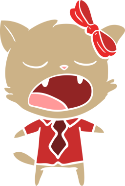 Bir insan tarafından çizilmiş düz renkli çizgi film.