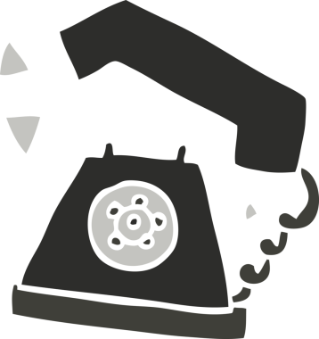 bir insan tarafından çizilmiş karalama retro telefon.