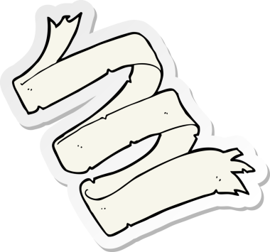 Bir insan tarafından çizilmiş bir karikatür çıkartması.