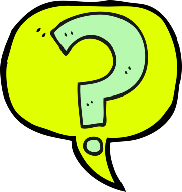 Bir insan tarafından çizilmiş serbest konuşma balonu soru işareti