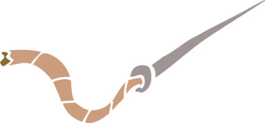 Bir insan tarafından çizilmiş karalama iğnesi ve iplik.