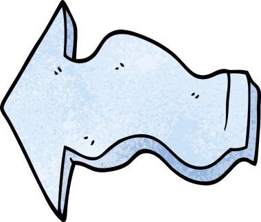 Bir insan tarafından çizilmiş karalama işaretli ok