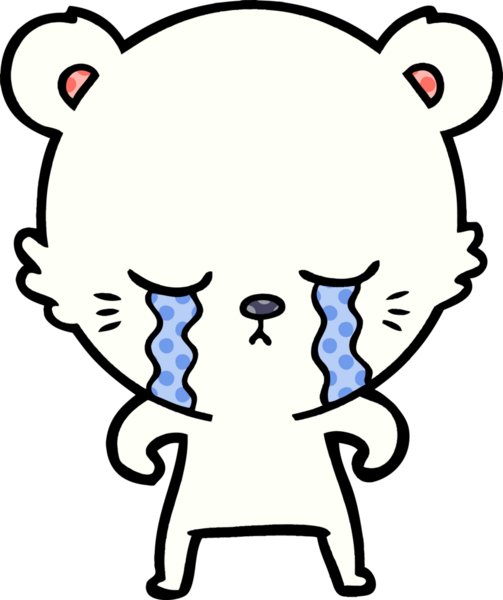 Bir insan tarafından çizilmiş kutup ayısı karikatürü