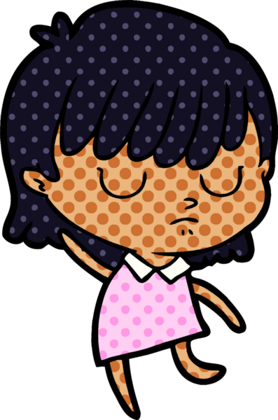 Bir insan tarafından çizilmiş karikatür kadın.