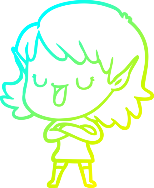 Bir insan tarafından çizilmiş soğuk gradyan çizgi çizimi.