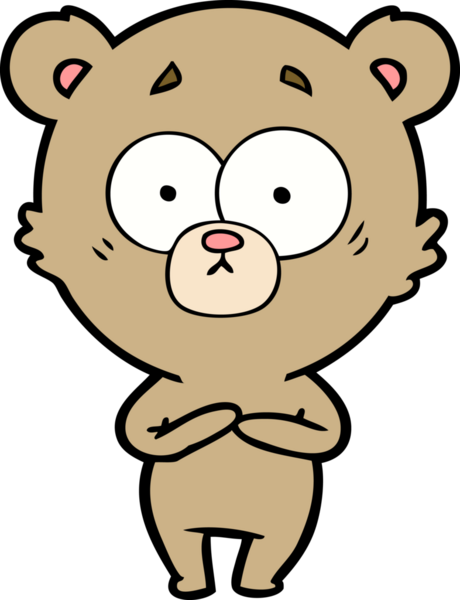 Bir insan tarafından çizilmiş sürpriz ayı karikatürü