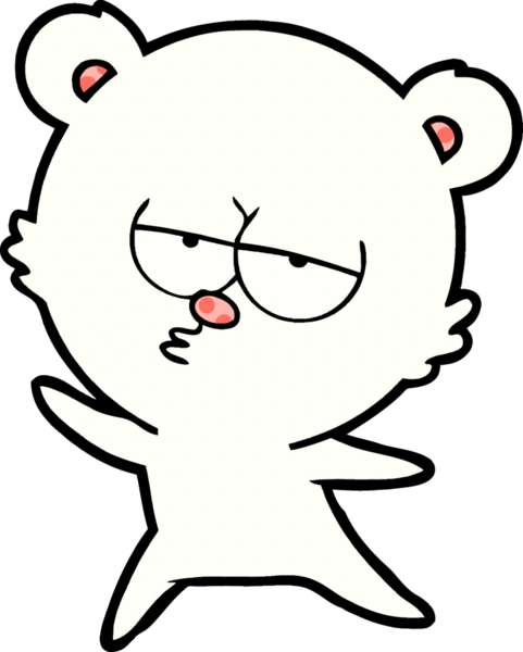 Bir insan tarafından çizilmiş kutup ayısı karikatürü