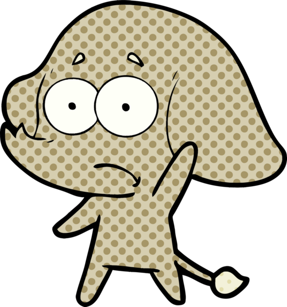 bir insan tarafından çizilmiş belirsiz bir fil.