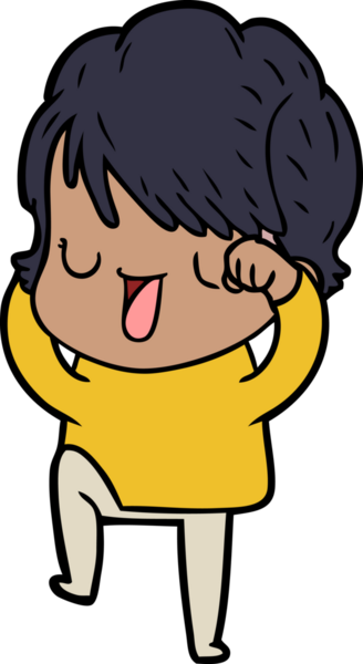 Bir insan tarafından çizilmiş bir karikatür kadın konuşuyor.